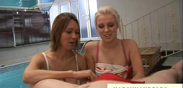  Syren Sexton and Yazmin Daniel love cbt handjobs